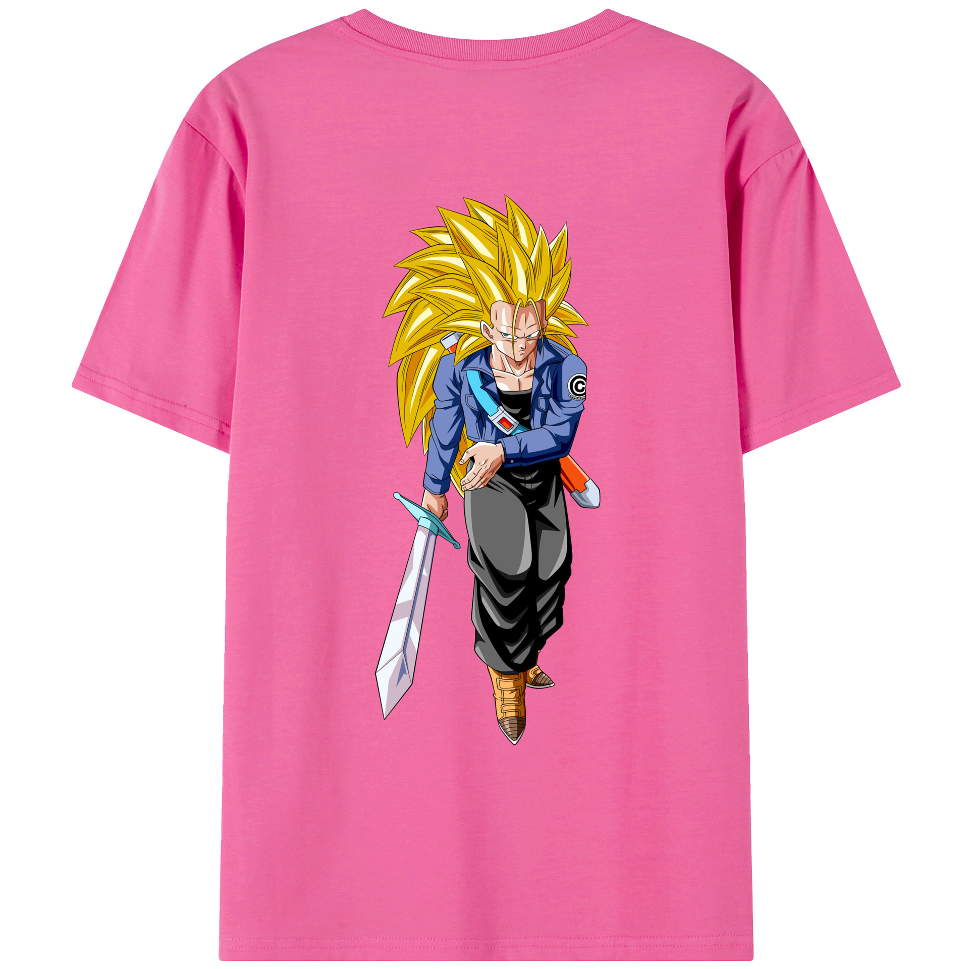 （画像用） ドラゴンボール トランクス（Torankusu）DRAGON BALL Trunks レディース半袖Tシャツ(バックプリント)